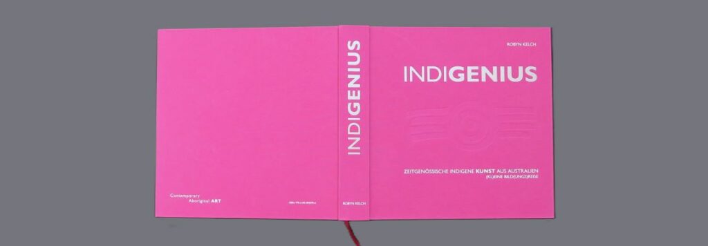 Umschlag INDIGENIUS (Vorderseite, Buchrücken, Rückseite)